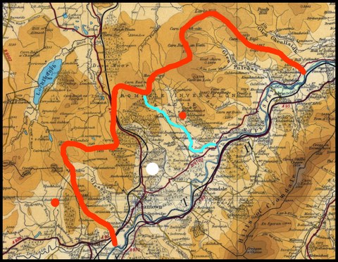 A map of Marjory's land possessions